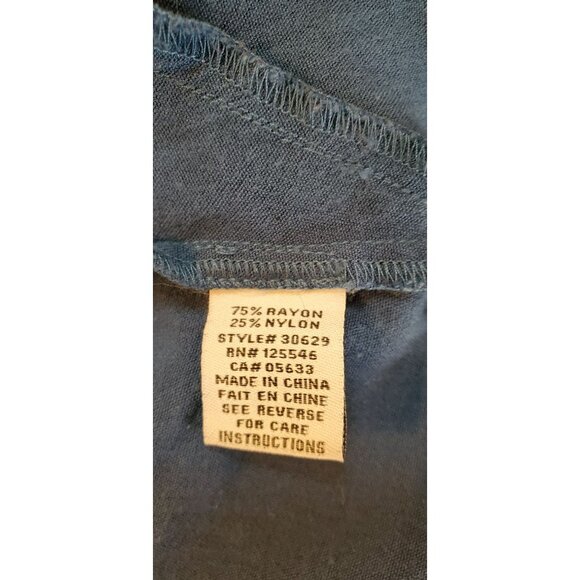 Habitat Women's Blue Button Up Relaxed Fit Shirt/Jacket Front Side Pockets Sz XL - Picture 4 of 4